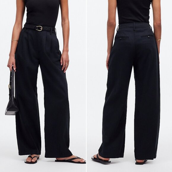 Madewell Pants - Madewell The Harlow Wide Leg Linen Blend Pant - Petite